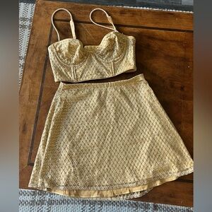 For Love & Lemons Glitter Grid Bustier